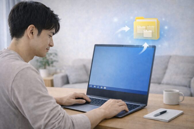 同期解除後にデスクトップが消えたように見えた際の対処イメージ