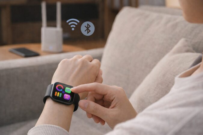 契約なしでも自宅の通信環境やスマホ連携で使えるスマートウォッチのイメージ