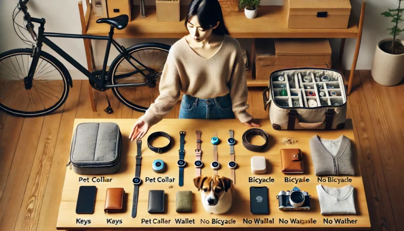 AirTag共有の対象外になりやすい持ち物を比較して確認するイメージ