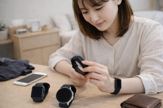 毎日使う目的を考えながら後悔しにくいスマートウォッチを選ぶ日本人女性