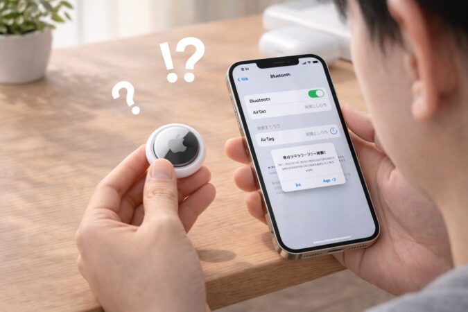 Bluetoothや端末条件を見直しながらAirTag接続不良を確認するワイド画像