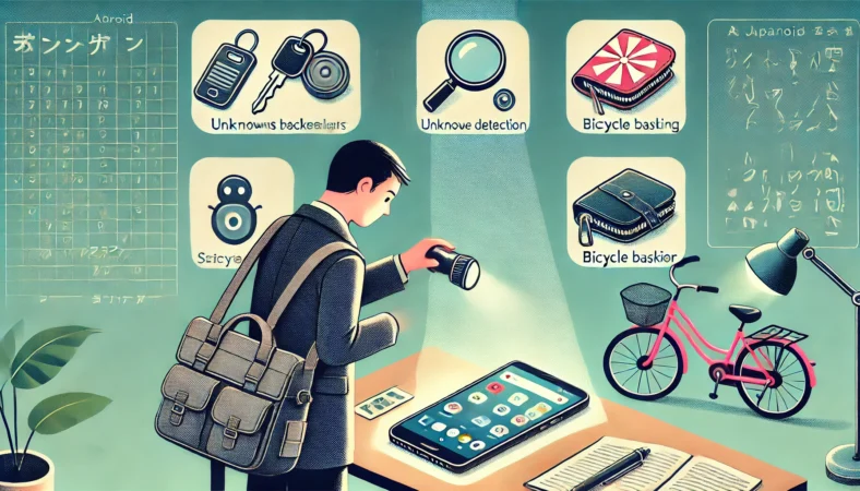 iPhoneで補助的なトラッカー検知手段を確認する日本人ユーザーの室内イメージ