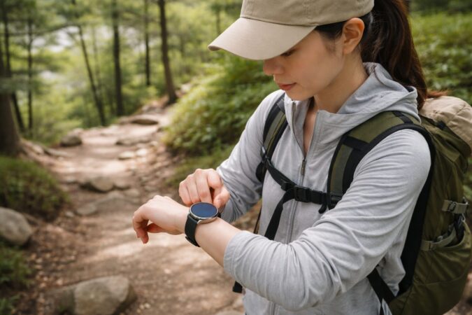 ガーミン165を軽い登山やハイキングで使う日本人ハイカーのイメージ