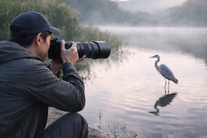 ニコンZ5IIで野鳥撮影を楽しむ日本人ユーザーと望遠レンズの実用イメージ