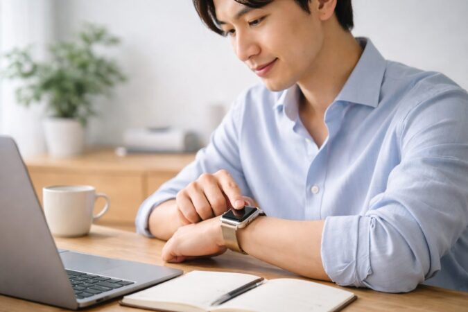 保護フィルムなしでもApple Watchを快適に使う人のイメージ