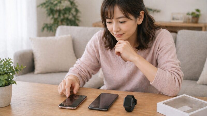 Fitbit機種変更の注意点として旧スマホと新スマホ、端末本体を確認する日本人ユーザー