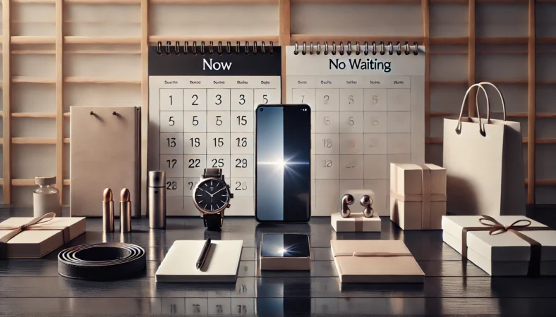 多機能なハイエンドスマホとミニマル志向のスマホを並べて違いを表現した横長イメージ