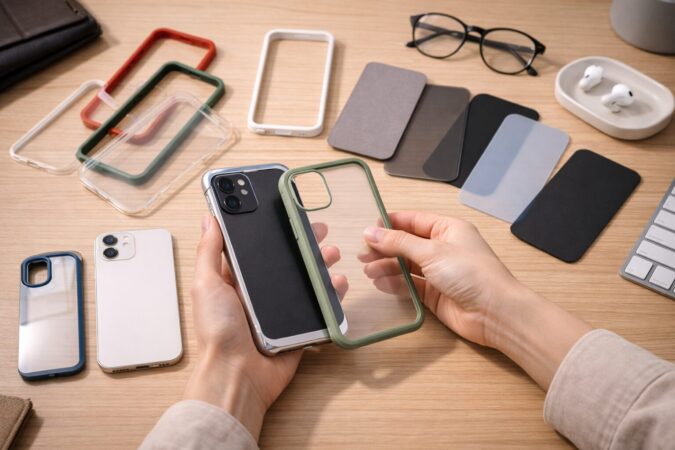 着せ替えケースでスマートフォンの印象を自由に変えるカスタマイズイメージ