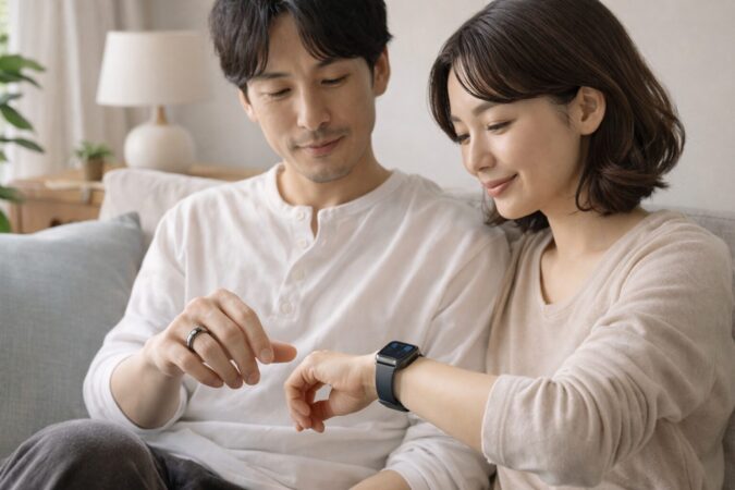 睡眠と回復を重視する人に向くスマートリングの使用イメージ