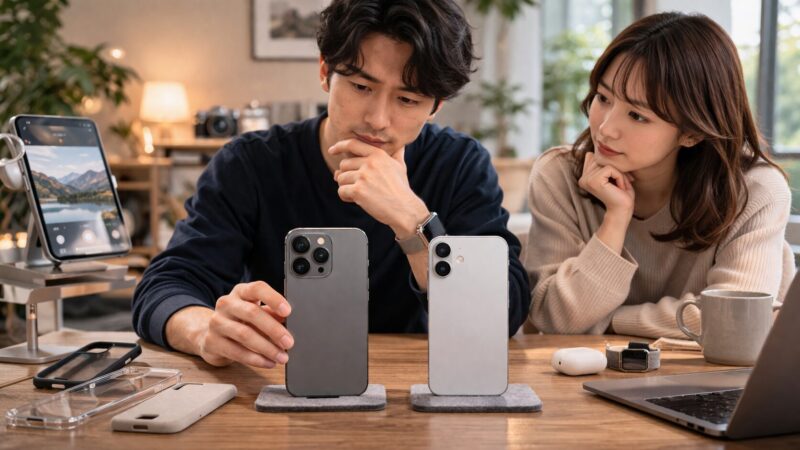 Proモデルの評価が割れる理由を表現した高機能機と標準機の比較イメージ