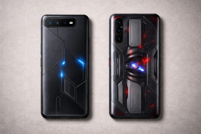 2台のゲーミングスマホを並べた耐久性と使い勝手の比較イメージ