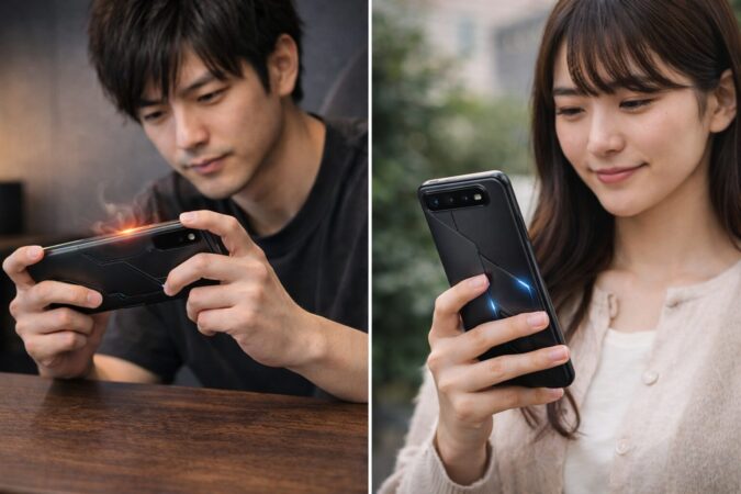 ゲームと日常の両方で使いやすい高性能スマホのイメージ