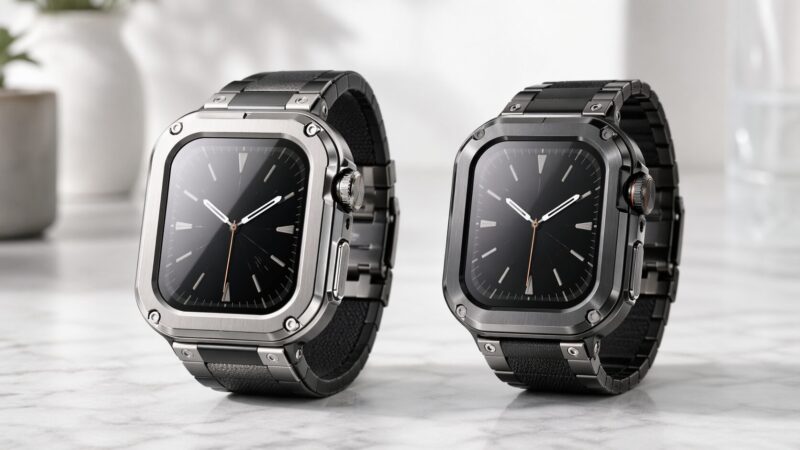 Apple Watch Ultra 3とSeries 11の用途の違いをアウトドアと日常シーンで整理した比較イメージ