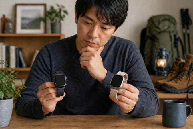 Apple Watch Ultra 3を今買うか次世代モデルまで待つか比較検討するイメージ