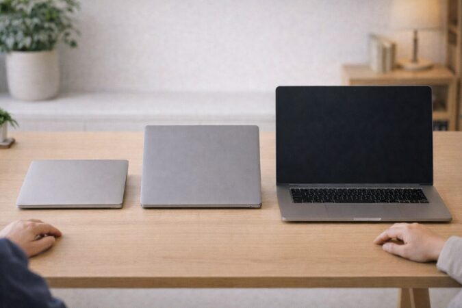 おすすめの薄型ノートPC3モデルの違いを比較するレビュー向けイメージ