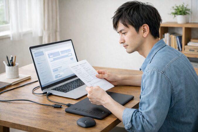 日本人ユーザーがペンタブレットメーカーの情報やサポート体制を確認している様子