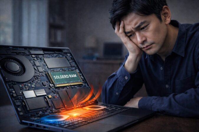 Core Ultra搭載ノートのデメリットや構成制約を示すイメージ