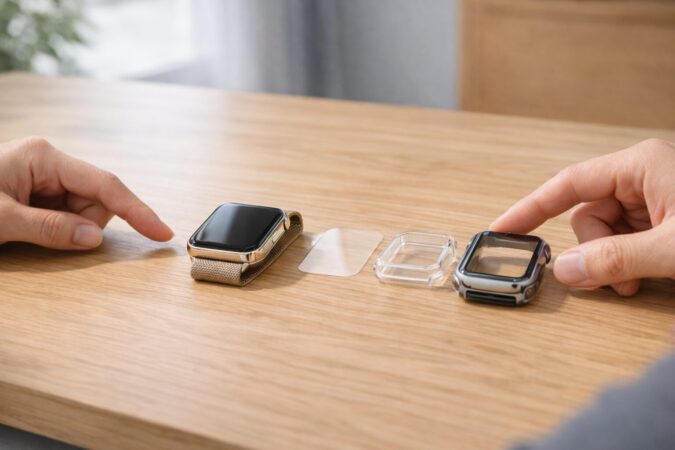 Apple Watchのフィルムとカバーを比較して選ぶイメージ