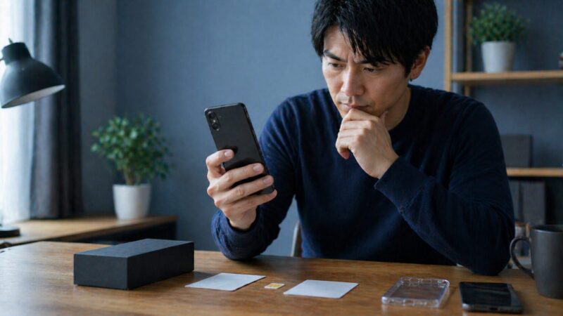 ドコモ版Xperia 5 Vの型番や保証を購入前に確認するデスク