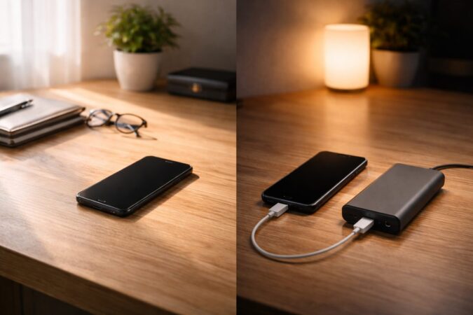 長いバッテリー持ちを重視してスマートフォンを選ぶイメージ