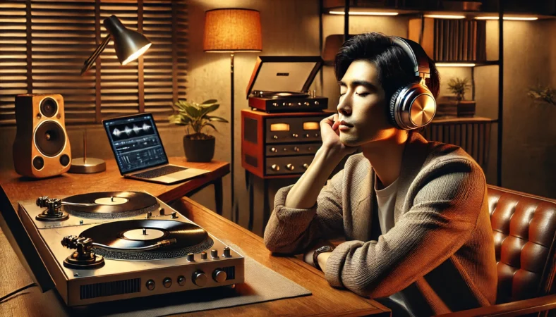 レビューや使用感を比較しながら高級ヘッドホン購入を検討するイメージ