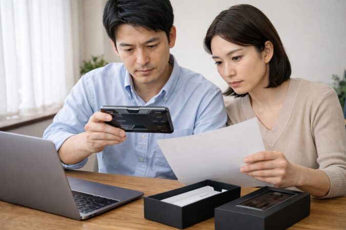 中国製スマホの安全性を製造国ではなく販路やサポート面から確認する日本人利用者のイメージ画像