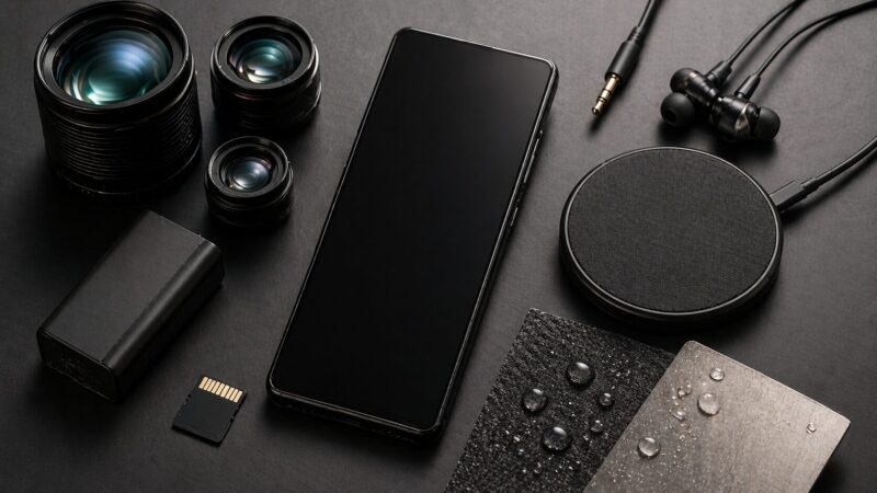 Xperia 1 VIの高価格の理由となるカメラや音質やバッテリーなどの高機能を表すイメージ