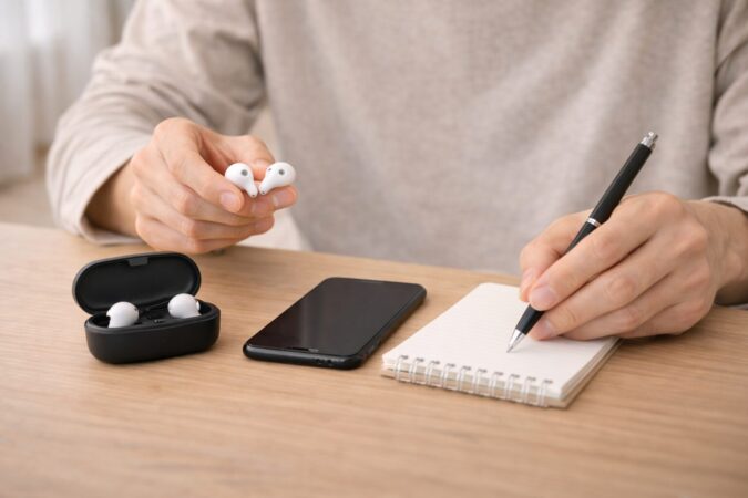 修理相談前にイヤホンの状態を整理して確認する利用者