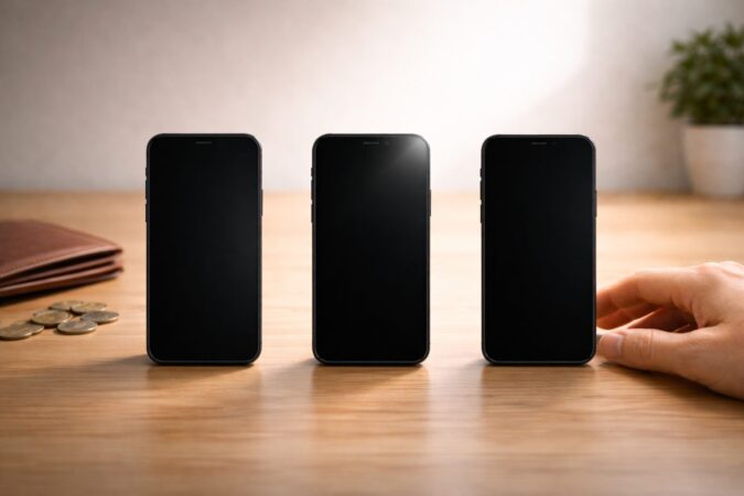 価格と価値のバランスでスマートフォンを比較しているイメージ