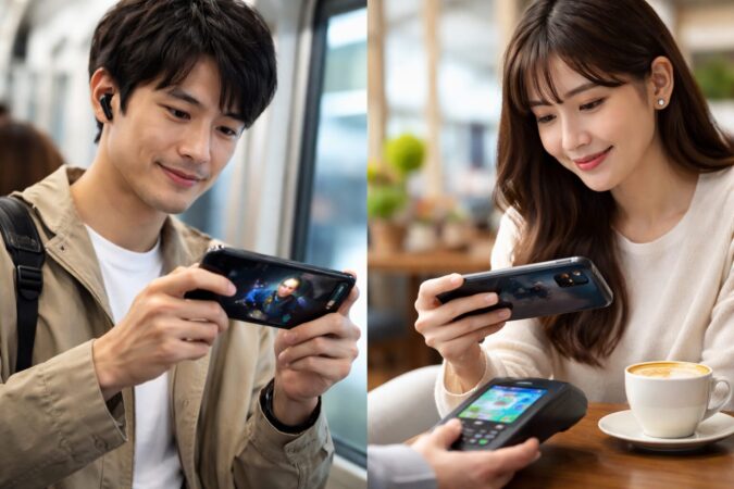 ゲーミングスマホを日常使いする日本人ユーザーの普段使いイメージ