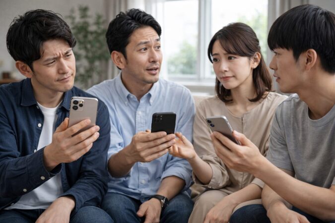 iPhone17の見た目についてネットで賛否が分かれる空気感を表した日本人の議論シーン