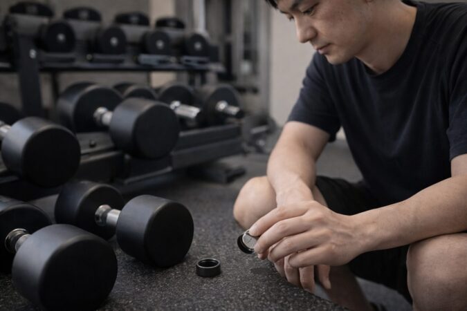 筋トレと睡眠管理の両立を意識したスマートリング活用イメージ