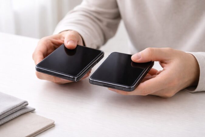 中古のGoogle Pixel Foldを状態ごとに比較しながら購入判断するイメージ