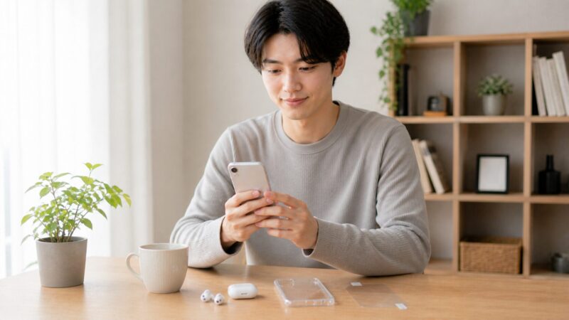 iPhone Airの256GBモデルとアクセサリを選ぶ日常使いのイメージ