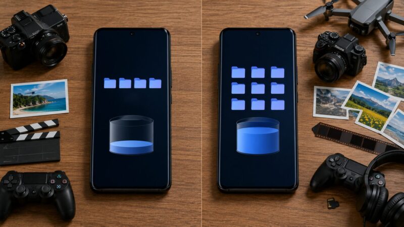 POCO X8 Pro Maxの保存容量違いを比較するイメージ