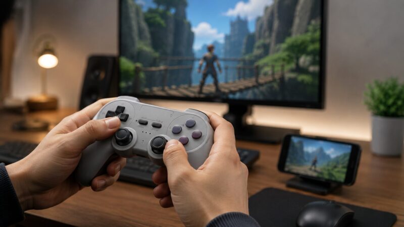 レトロゲーム向けコントローラーで操作性を高める手元