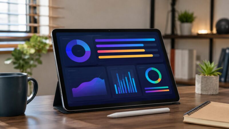 REDMI Pad 2 Proの処理性能をベンチマーク風に表現したタブレット画像