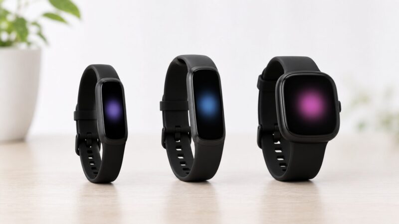 Fitbit Inspire 3と他のスマートウォッチを比較するイメージ