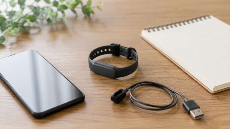 Fitbit Inspire 3の総評をイメージした本体とスマートフォン