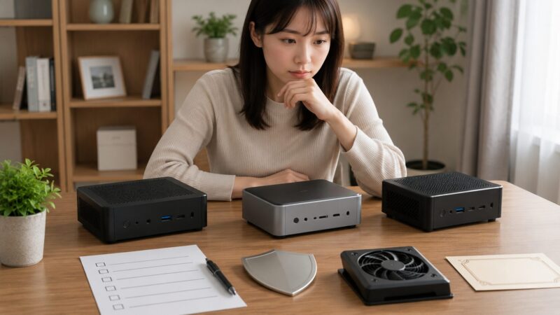 故障リスクを考えながらミニPCを比較して選ぶ日本人女性