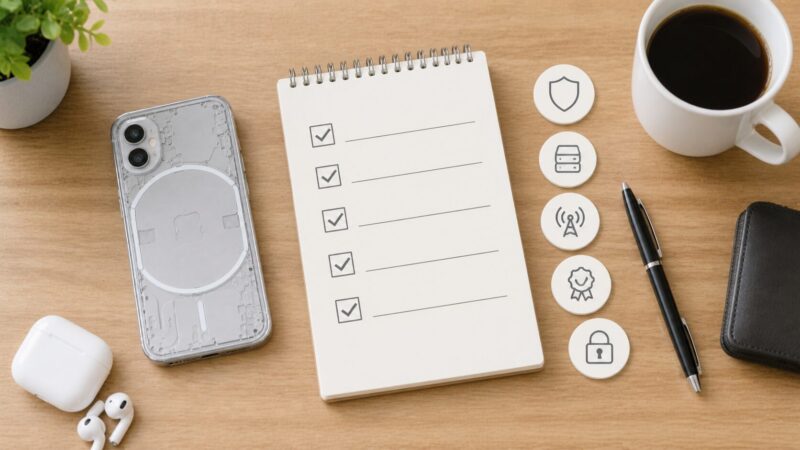 　Nothing Phoneの危険性を確認しながら選び方を整理するイメージ