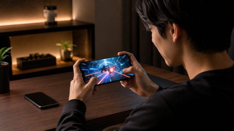 POCO F7のような性能重視スマホで重いゲームを快適に遊ぶイメージ