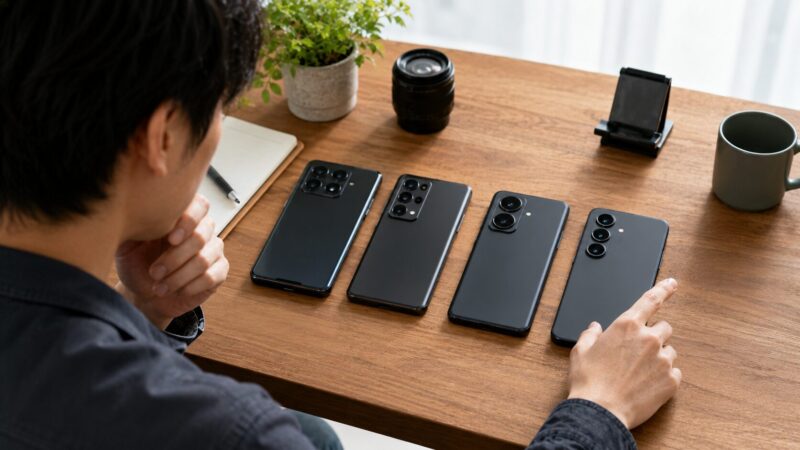 POCO X8 Pro Maxと比較機種を並べて選び方を検討するイメージ