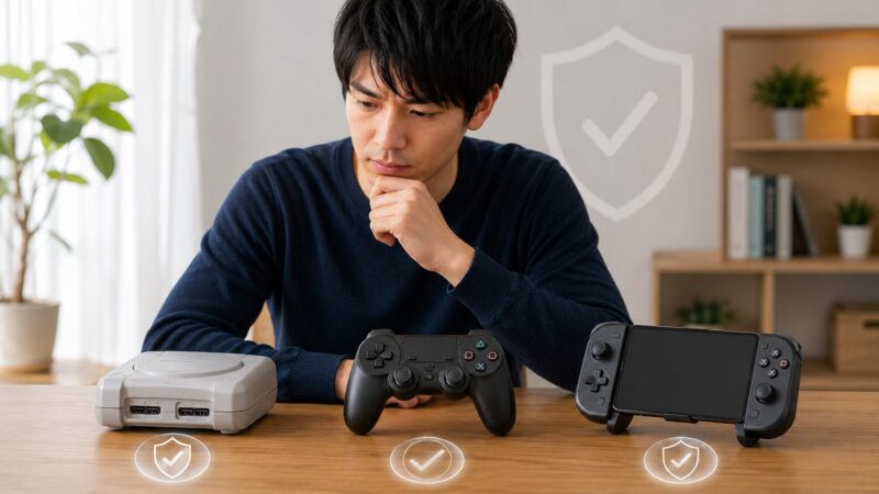 PSエミュレータ周辺の安全な選択肢を比較する様子