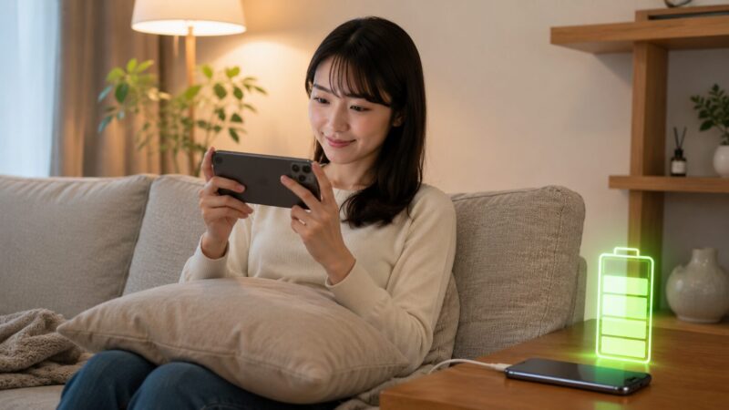 大画面とバッテリー重視でPro Maxを使う日本人女性