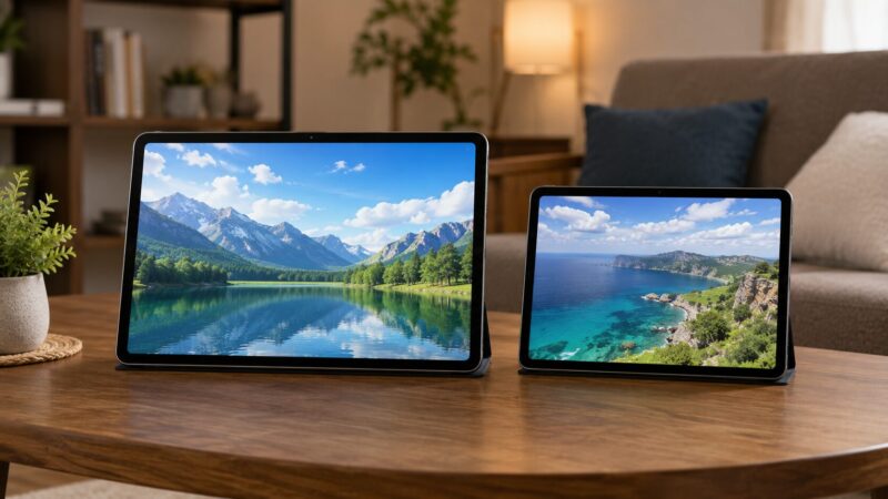 Redmi Pad 2とREDMI Pad 2 Proの画面サイズ差を比較するイメージ