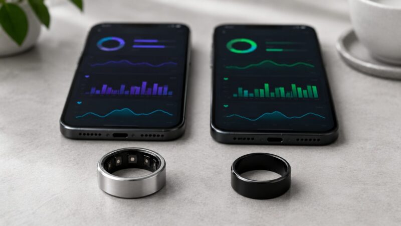 　RingConn Gen 2と国内ブランド系スマートリングの特徴を比較するイメージ