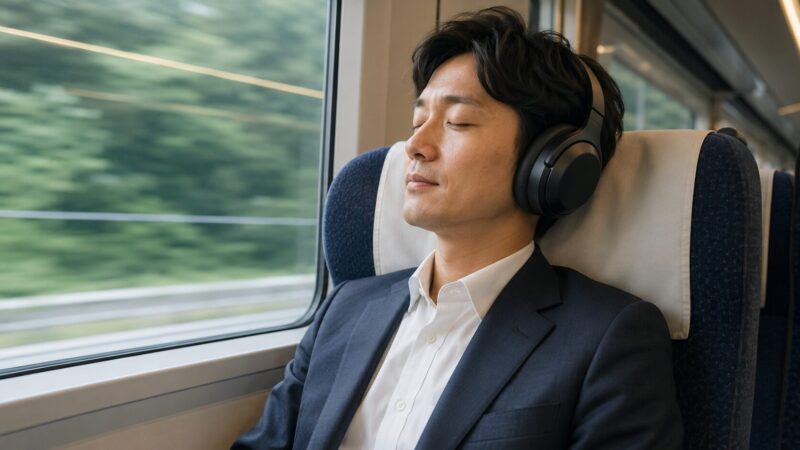 通勤電車でWH-1000XM6のようなノイズキャンセリングヘッドホンを使う日