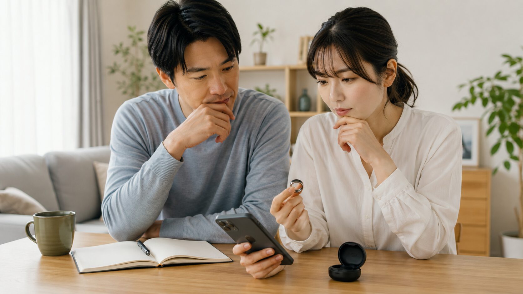 b.ringスマートリングを購入前に比較検討する日本人ユーザーのイメージ