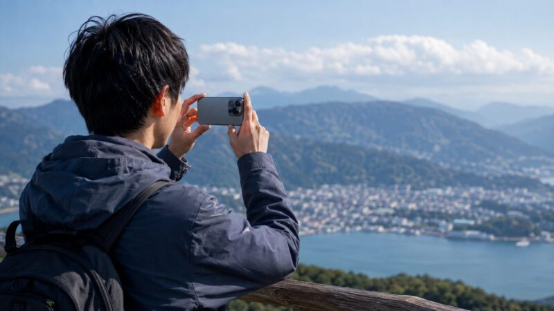 旅行先で望遠撮影を楽しむiPhone Pro向きの日本人ユーザー